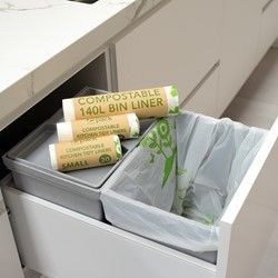 33 γαλόνια Περιβαλλοντικά φιλικές σακούλες σκουπιδιών σακούλες κομποστοποίησης Συλλογή απορριμμάτων κουζίνας