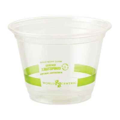 PLA βιο-συστατέα διαυγή φλιτζάνια με κάλυμμα 16 Oz ποτήρι τσαγιού με γάλα